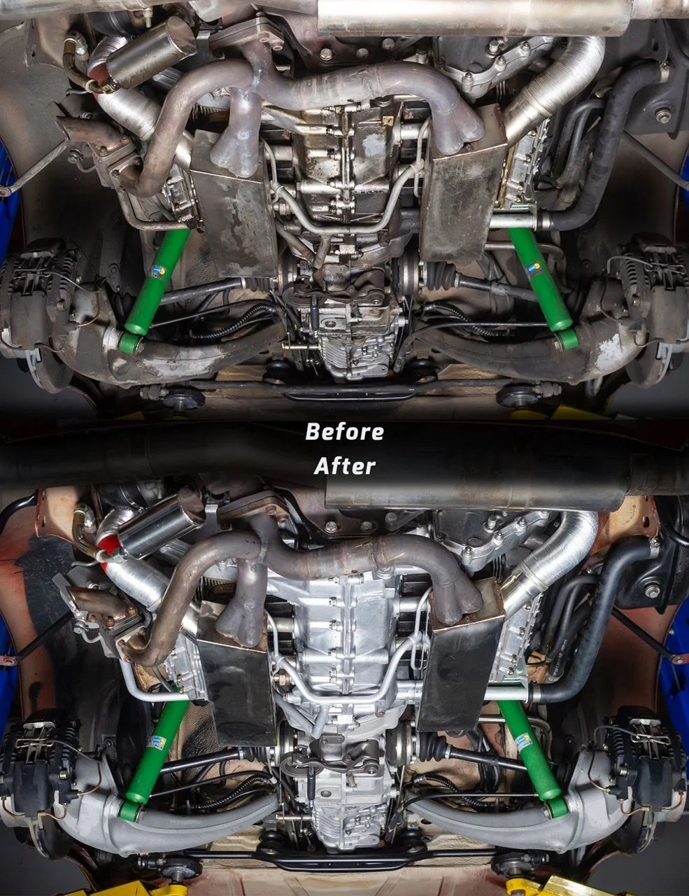 Chassis & Underside before and after