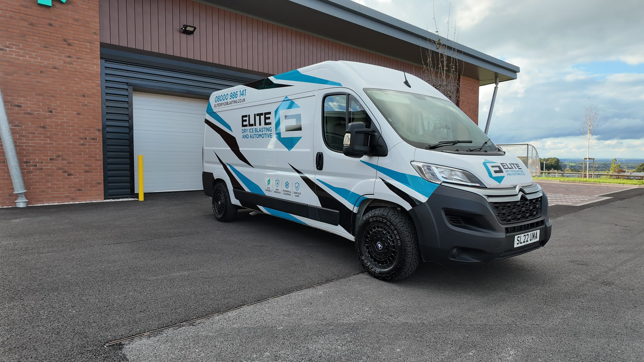 Elite Dry Ice Blasting & Automotive branded service van